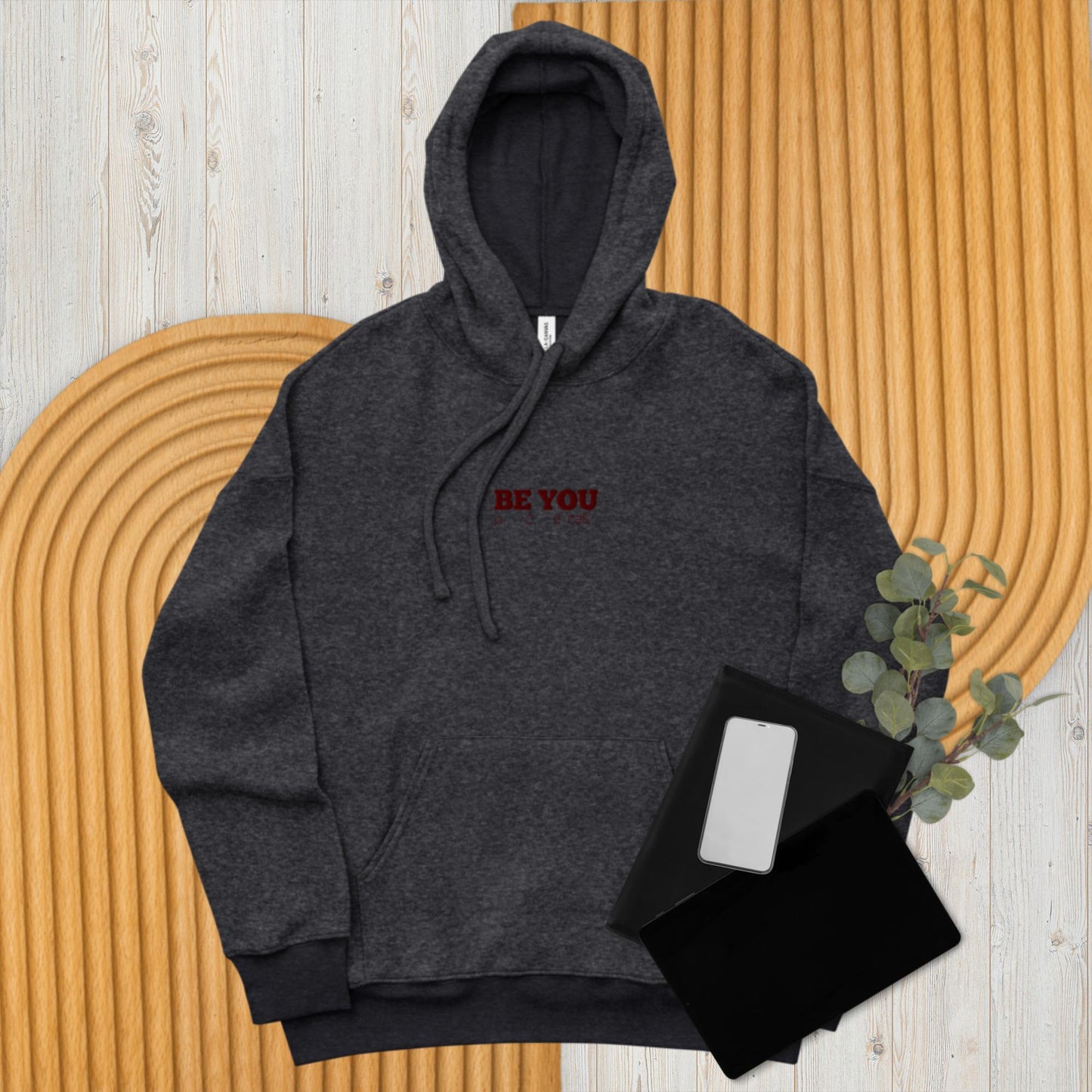 Unisex sueded fleece hoodie