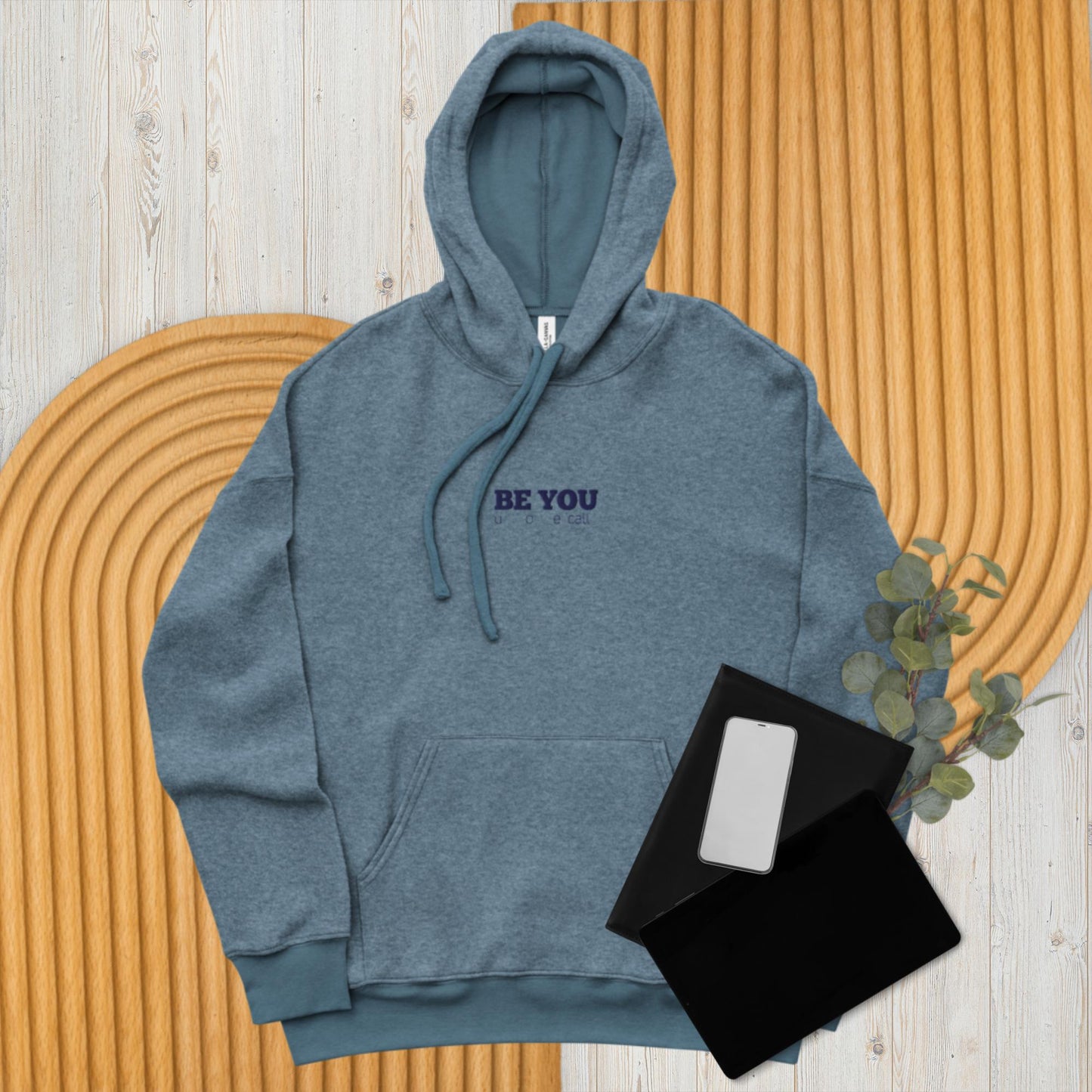 Unisex sueded fleece hoodie